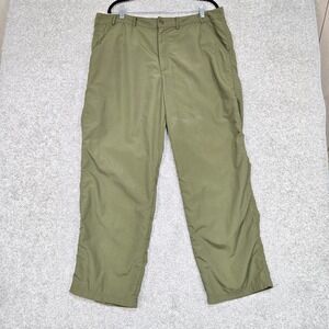 SCOTTeVEST Pants Mens 38x30 Green Nylon Travel Tech Pockets Utility TEC